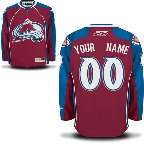 Reebok Colorado Avalanche Men Premier Home Custom NHL Jersey - Burgundy